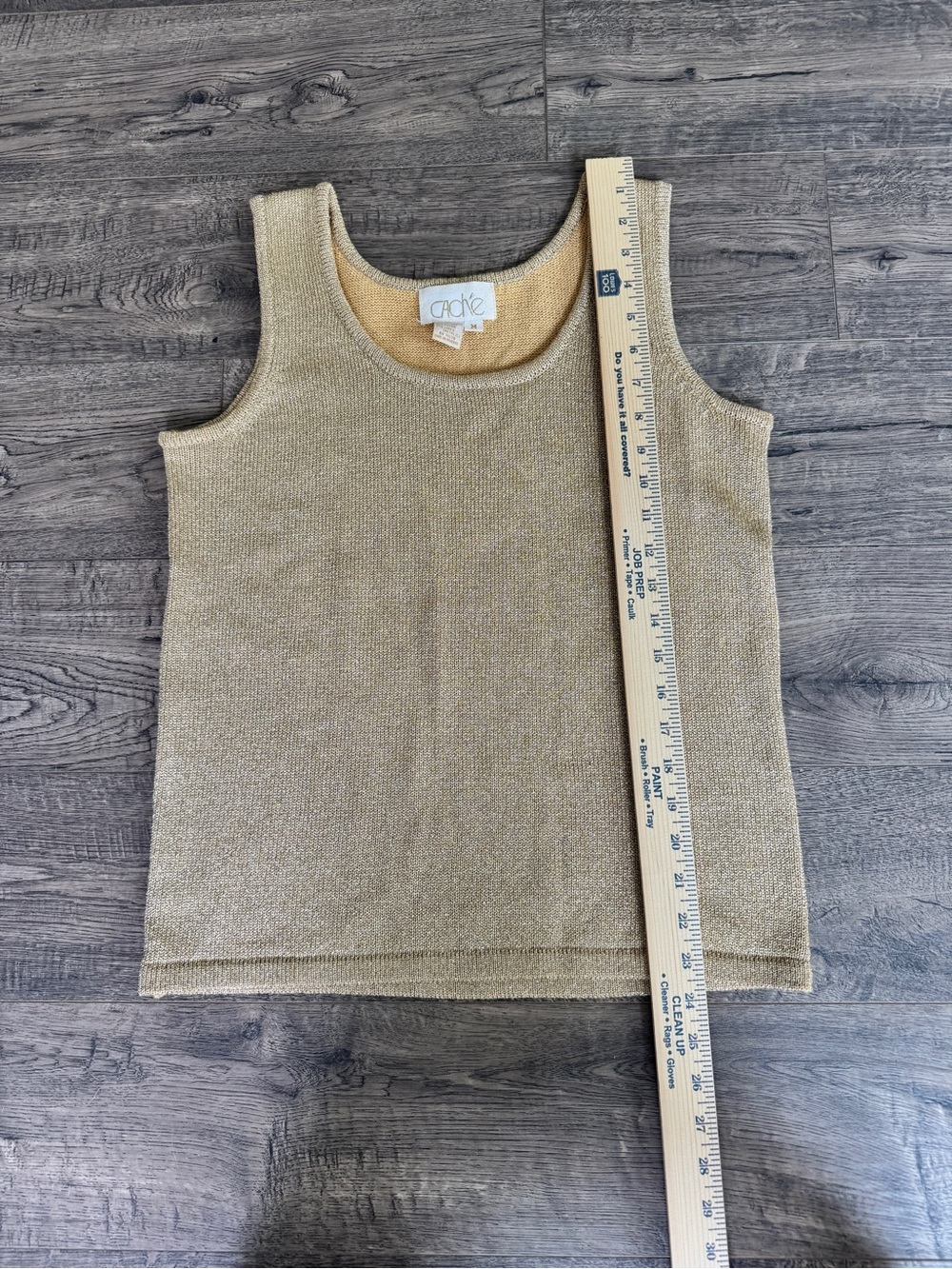 Cache Metallic Gold Knit Tank - Picture 3 of 5